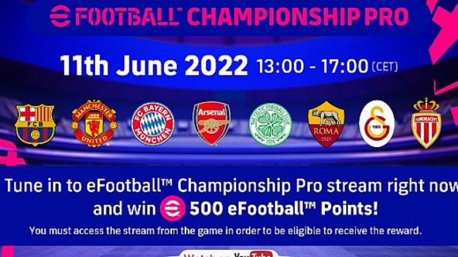 eFootball™ Championship Pro 2022’ye Katılacak 8 Kulüp Arasında Galatasaray Da Var!