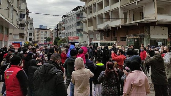İzmir Bayraklı’da semt sakinleri yüksek faturalara karşı sokağa çıktı