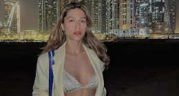 Güzel oyuncu Mira Atagül, Dubai’de moral depoluyor