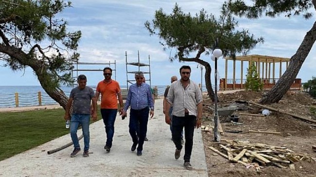 Başkan Topaloğlu, Beldibi Atatürk Parkında İncelemelerde Bulundu