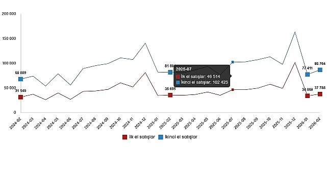 Konut ve İş Yeri Satış İstatistikleri, Şubat 2026