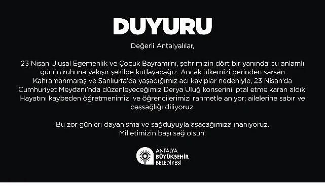 Derya Uluğ konseri iptal edildi