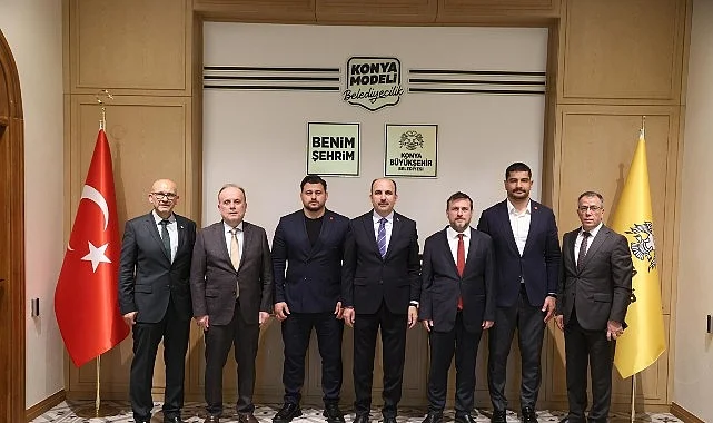 Türkiye Güreş Federasyonu Başkanı Akgül, Milli Olimpiyat Komitesi Başkanı Çakır ve Milli Güreşçi Kayaalp Başkan Altay’ı Ziyaret Etti