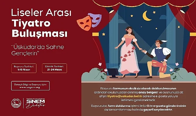 Üsküdar Belediyesi’nden Gençlere Sahne Çağrısı: “Üsküdar’da Sahne Gençlerin” Tiyatro Buluşması Başlıyor