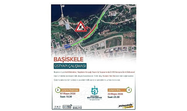 D-130 İzmit istikameti 22 Mayıs’a kadar trafiğe kapalı