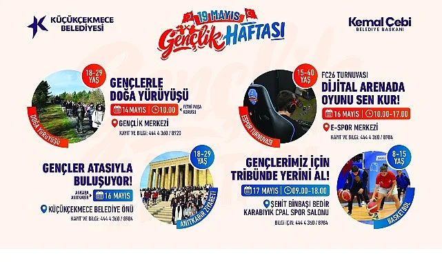 Küçükçekmece’de 19 Mayıs Gençlik Haftası Etkinlikleri Başlıyor