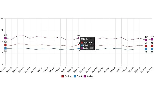 İşgücü İstatistikleri, Nisan 2026