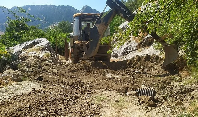 Alanya’nın kırsal yollarında yoğun mesai
