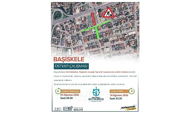 Başiskele Atatürk Caddesi araç trafiğine kapatıldı