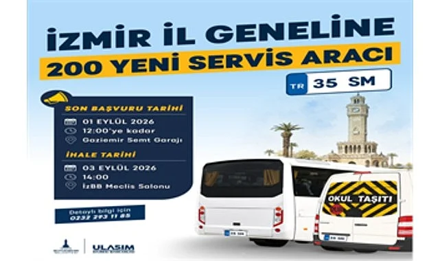 Büyükşehir’den İzmir’e 400 yeni servis aracı plakası