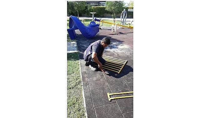 Didim Belediyesi Parklarda Bakım ve Onarım Çalışmalarını Sürdürüyor