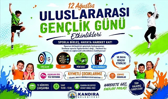 Kandıra’da 12 Ağustos Uluslararası Gençlik Günü Coşkusu Yaşanacak