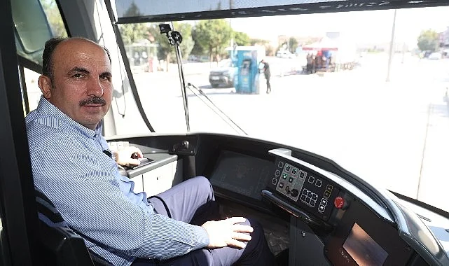 Başkan Altay, Tamamlanan Adliye-Şehir Hastanesi Tramvay Hattı’nda Test Sürüşü Yaptı