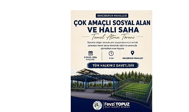 Milas Belediyesi’nden Bahçeburun’a Çok Amaçlı Sosyal Alan ve Halı Saha