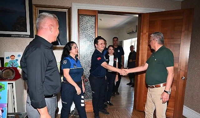 Zabıta Müdürü Kurtoğlu’ndan Başkan Topaloğlu’na ziyaret