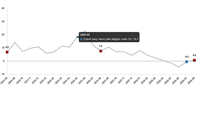 Ticaret Satış Hacim Endeksi, Ağustos 2026